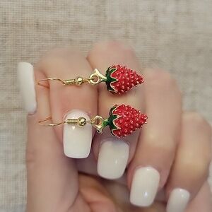Strawberry Charm Earrings
